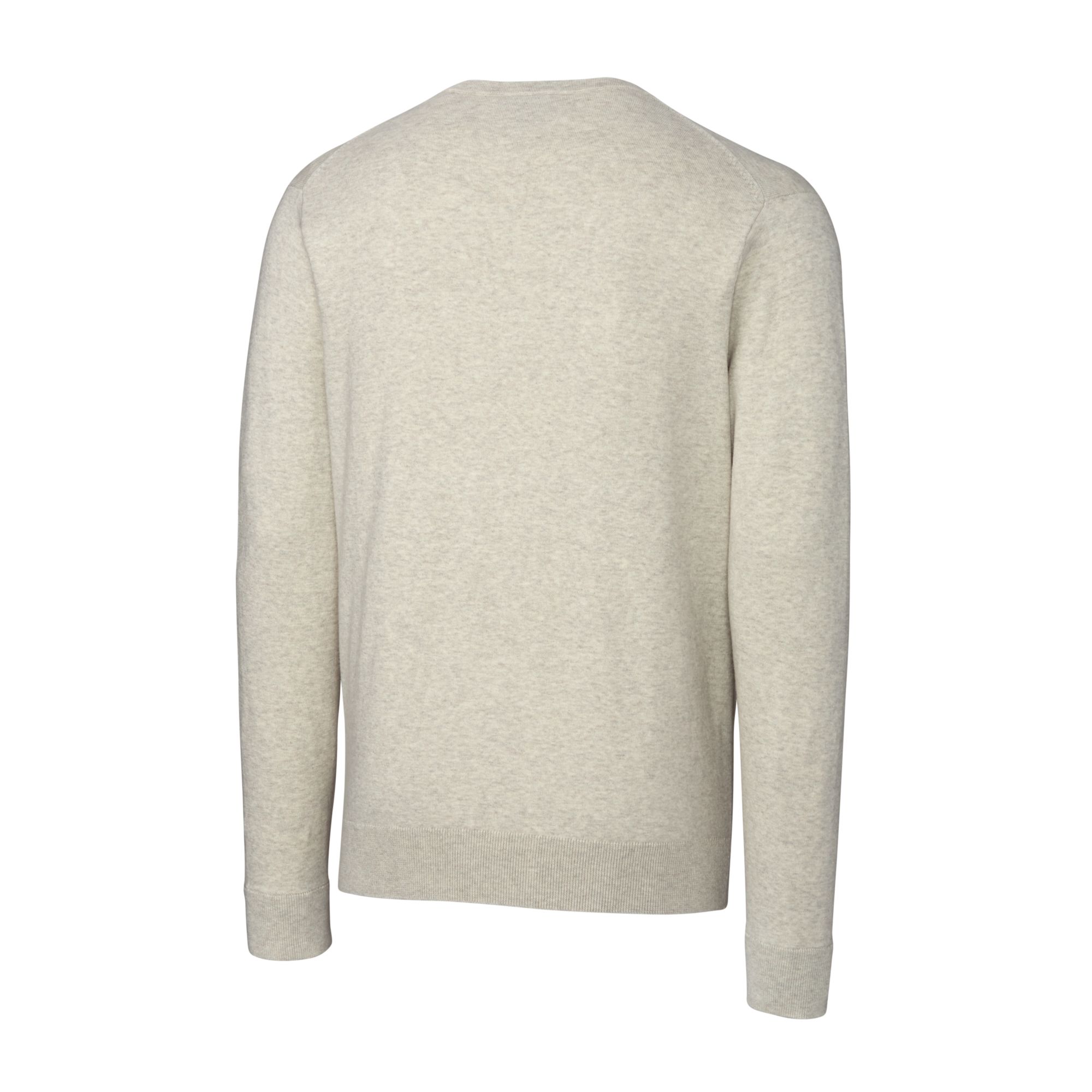 Men's Cutter & Buck Oatmeal Tennessee Titans Helmet Lakemont Tri-Blend V-Neck Pullover Sweater - Image 7