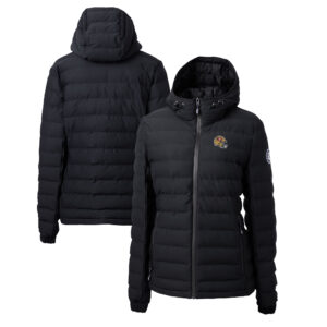 Women's Cutter & Buck  Black San Francisco 49ers Helmet Logo Mission Ridge Repreve Eco Insulated Full-Zip Puffer Jacket