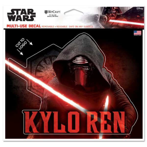 WinCraft Kylo Ren Star Wars 5" x 6" Multi-Use Decal