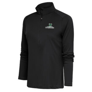 Women's Antigua  Charcoal Augusta GreenJackets Tribute Half-Zip Pullover Top