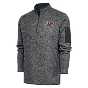 Men's Antigua  Heather Gray Sacramento River Cats Big & Tall Fortune Quarter-Zip Pullover Jacket