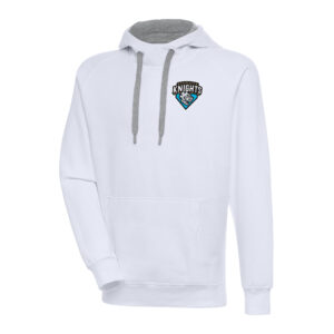 Men's Antigua  White Charlotte Knights Victory Pullover Hoodie