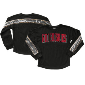 Girls Youth Gameday Couture  Black Northern Illinois Huskies Guess Who's Back Long Sleeve T-Shirt