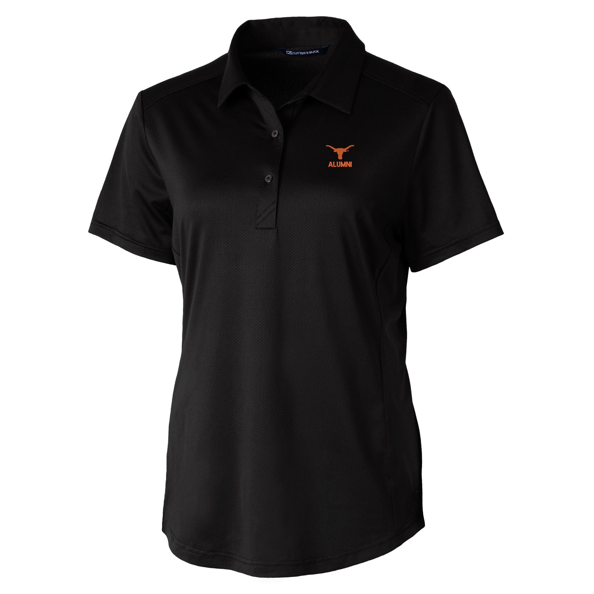 Women's Cutter & Buck Black Texas Longhorns Alumni DryTec Prospect Textured Stretch Polo - Image 6