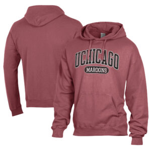 Men's Comfort Wash  Maroon UChicago Maroons Lightweight Fleece Pullover Hoodie