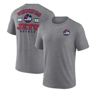 Men's Heather Gray Winnipeg Jets Winger Tri-Blend T-Shirt
