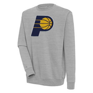 Men's Antigua  Heather Gray Indiana Pacers Victory Pullover Sweatshirt