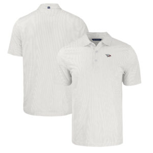 Men's Cutter & Buck White/Gray North Carolina Central Eagles Big & Tall Pike Eco Symmetry Print Stretch Recycled Polo