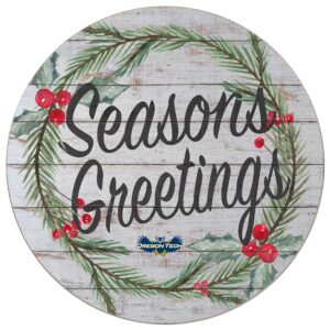 Oregon Tech Hustlin' Owls 20'' x 20'' Season's Greetings Circle
