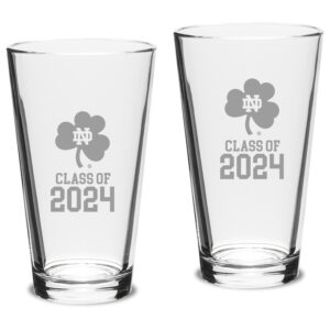 Notre Dame Fighting Irish Class of 2024 16oz. 2-Piece Classic Pint Glass Set