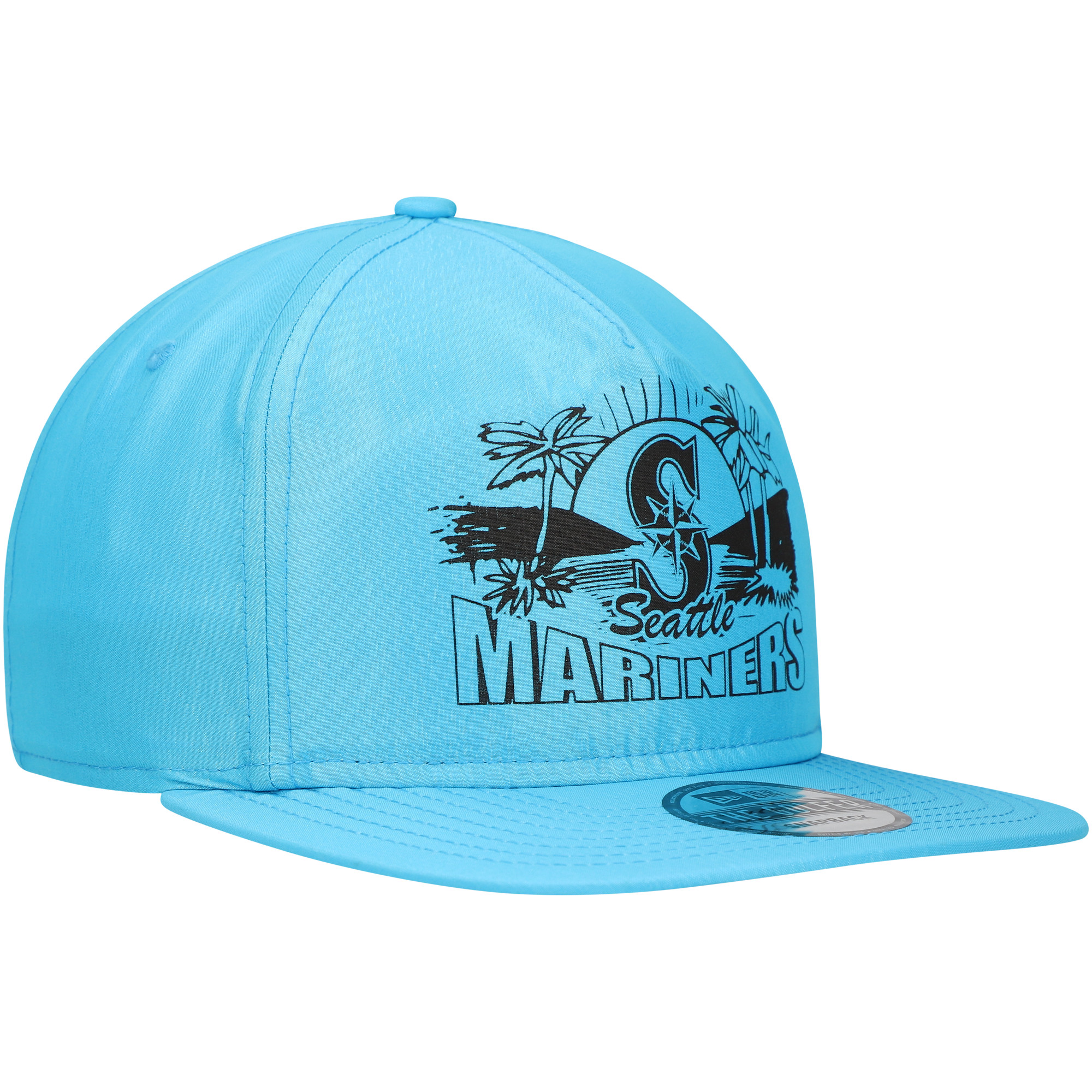 Men's New Era Blue Seattle Mariners Neon Golfer Snapback Hat - Image 4