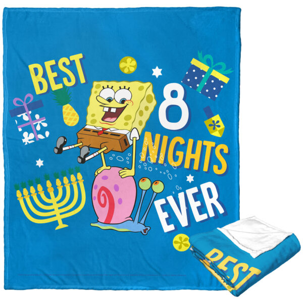 The Northwest Group SpongeBob SquarePants 50" x 60" Holiday Silk Touch Throw Blanket - Image 9