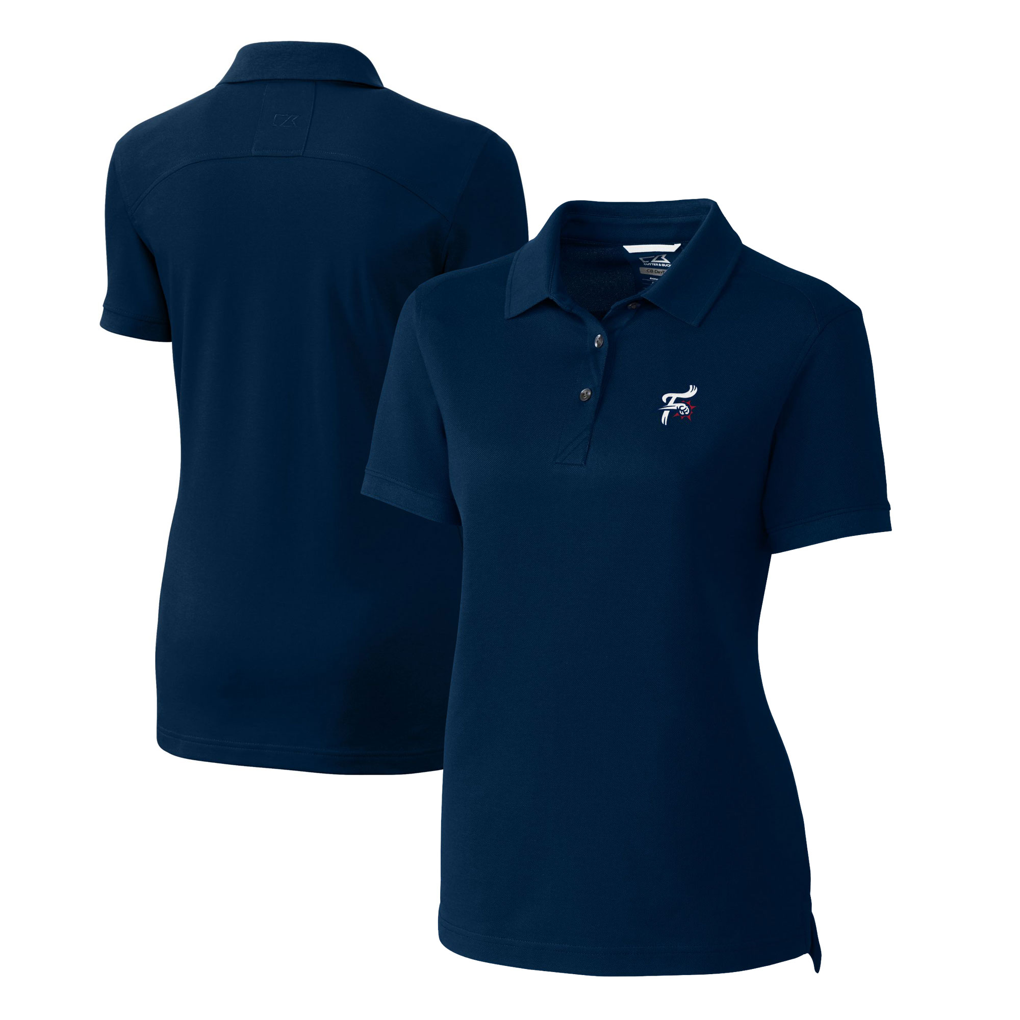 Women's Cutter & Buck Navy Reading Fightin Phils Advantage Tri-Blend Pique Polo