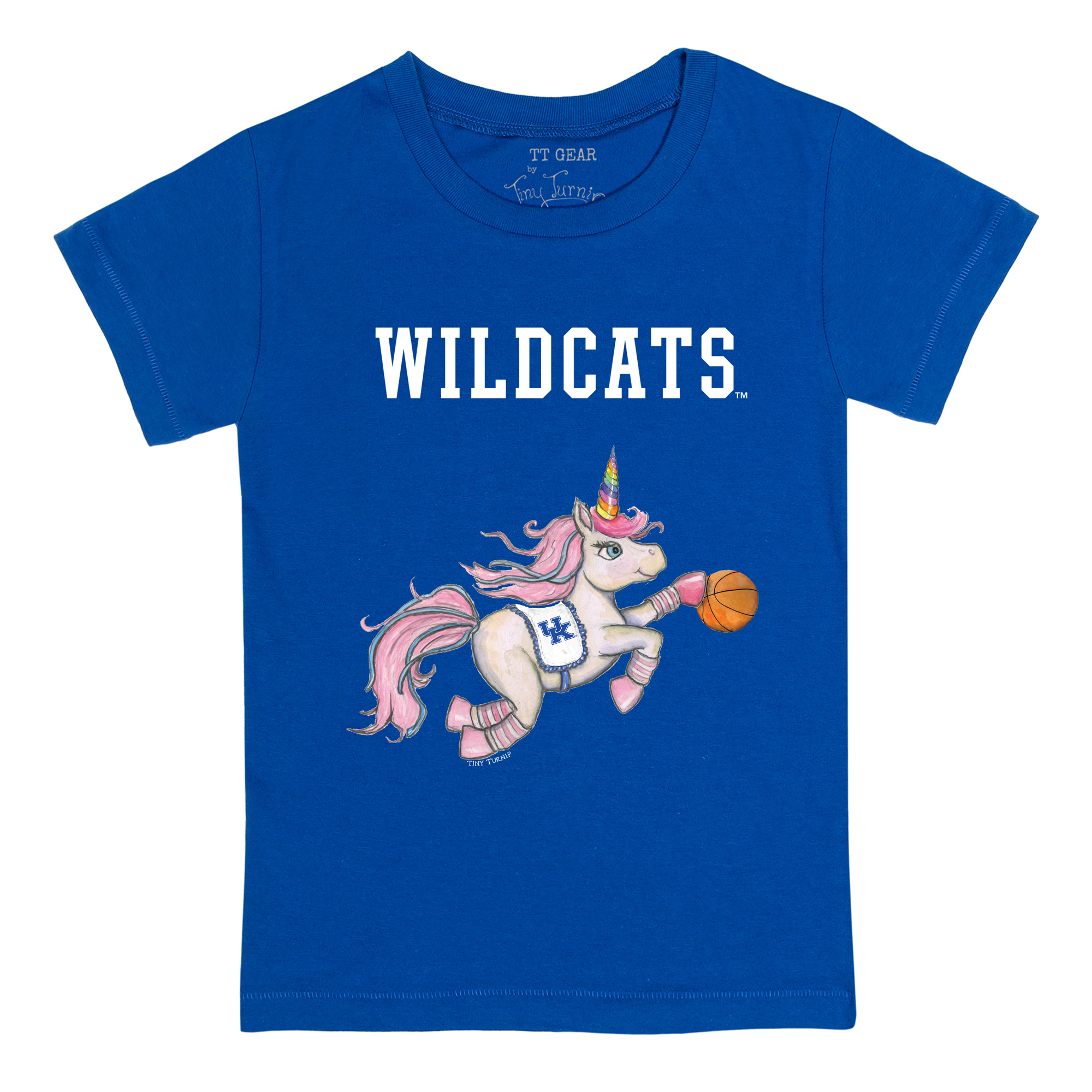Youth Tiny Turnip Royal Kentucky Wildcats Unicorn T-Shirt - Image 3