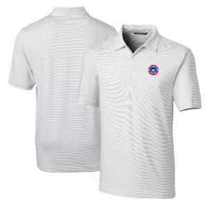 Men's Cutter & Buck  White South Bend Cubs Big & Tall Forge Pencil Stripe Stretch Polo