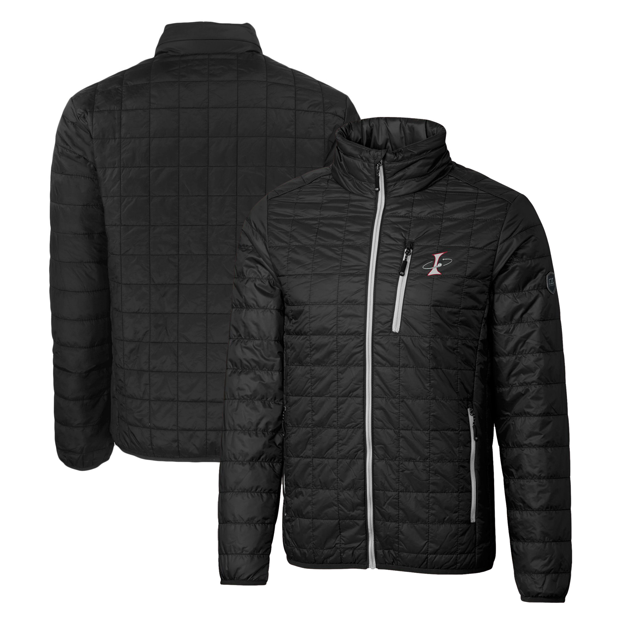 Men's Cutter & Buck Black Albuquerque Isotopes Rainier PrimaLoft Big & Tall Eco Insulated Full-Zip Puffer Jacket - Image 8