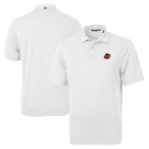 Men's Cutter & Buck White Rochester Red Wings Big & Tall Virtue Eco Pique Recycled Polo