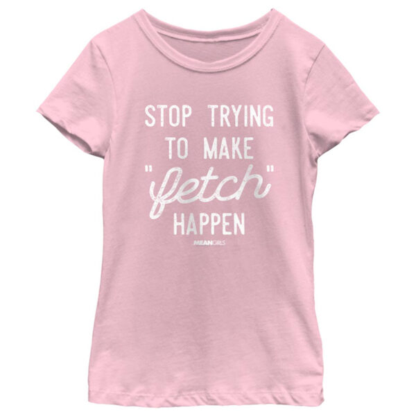 Girls Youth Mad Engine Pink Mean Girls Retro Fetch Graphic T-Shirt