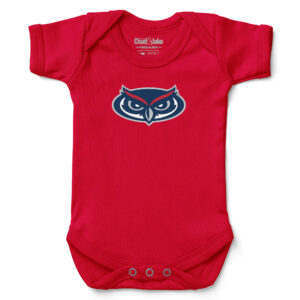 Newborn & Infant Chad & Jake Red Florida Atlantic Owls Logo Bodysuit