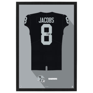 Josh Jacobs Las Vegas Raiders Home Jersey Framed Art Print