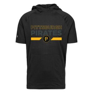 Men's Levelwear Black Pittsburgh Pirates City Connect Phase No Hitter Short Sleeve Pullover Hoodie