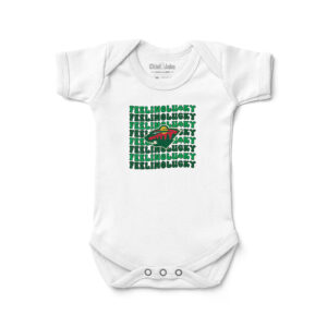 Newborn Chad & Jake White Minnesota Wild Feeling Lucky Bodysuit