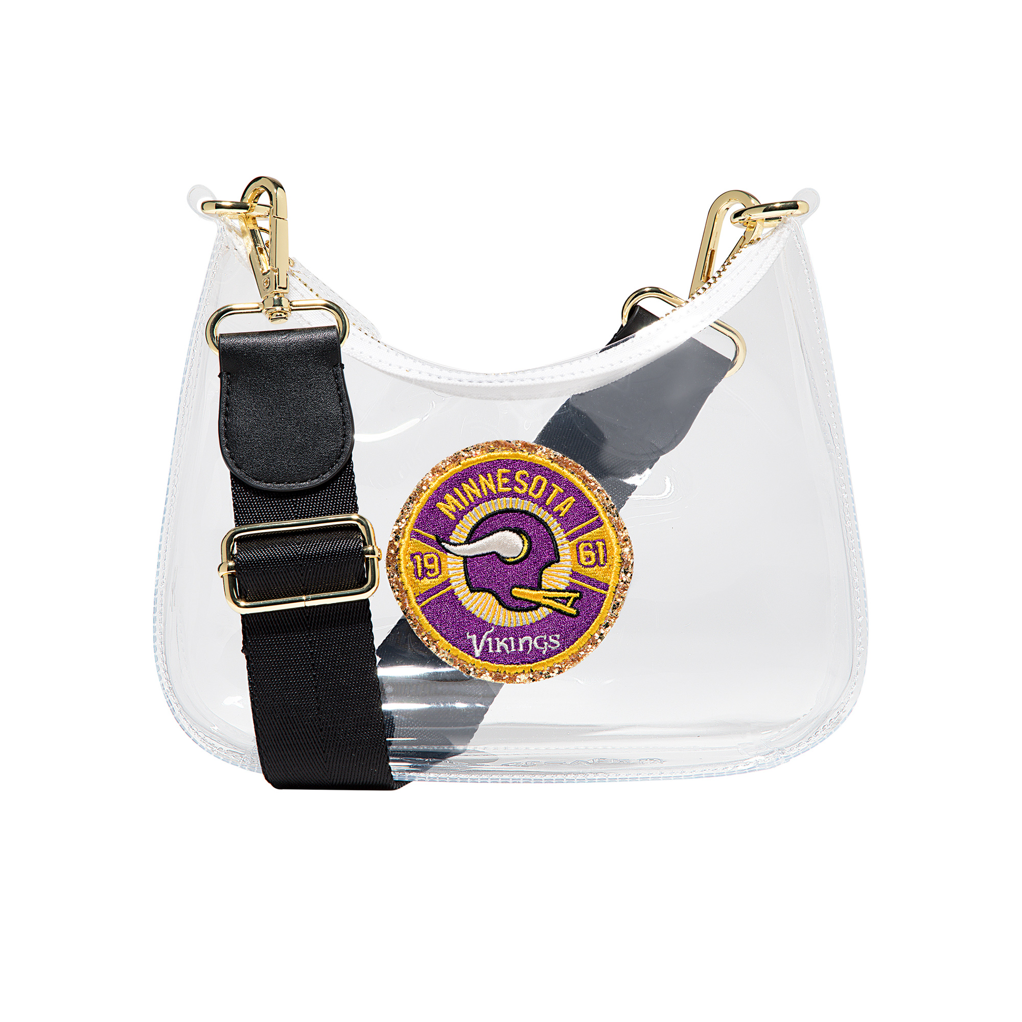 Stoney Clover Minnesota Vikings Clear Curved Crossbody - Image 2