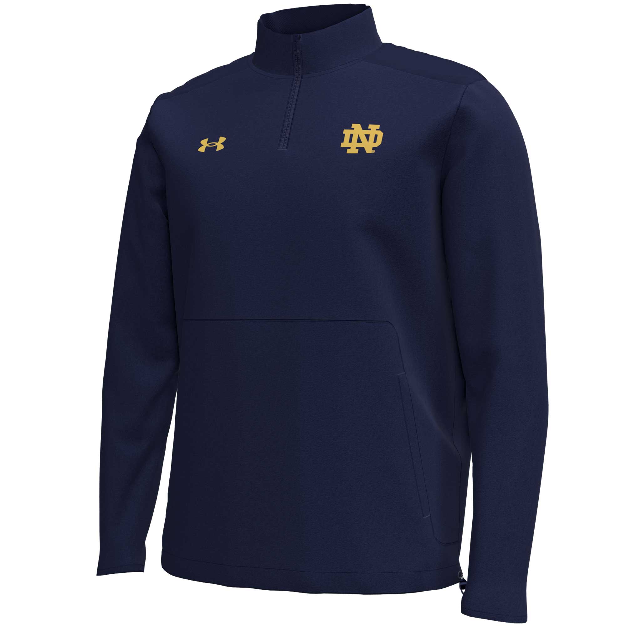 Men's Under Armour Navy Notre Dame Fighting Irish Motivate Quarter-Zip Performance Jacket - Image 6