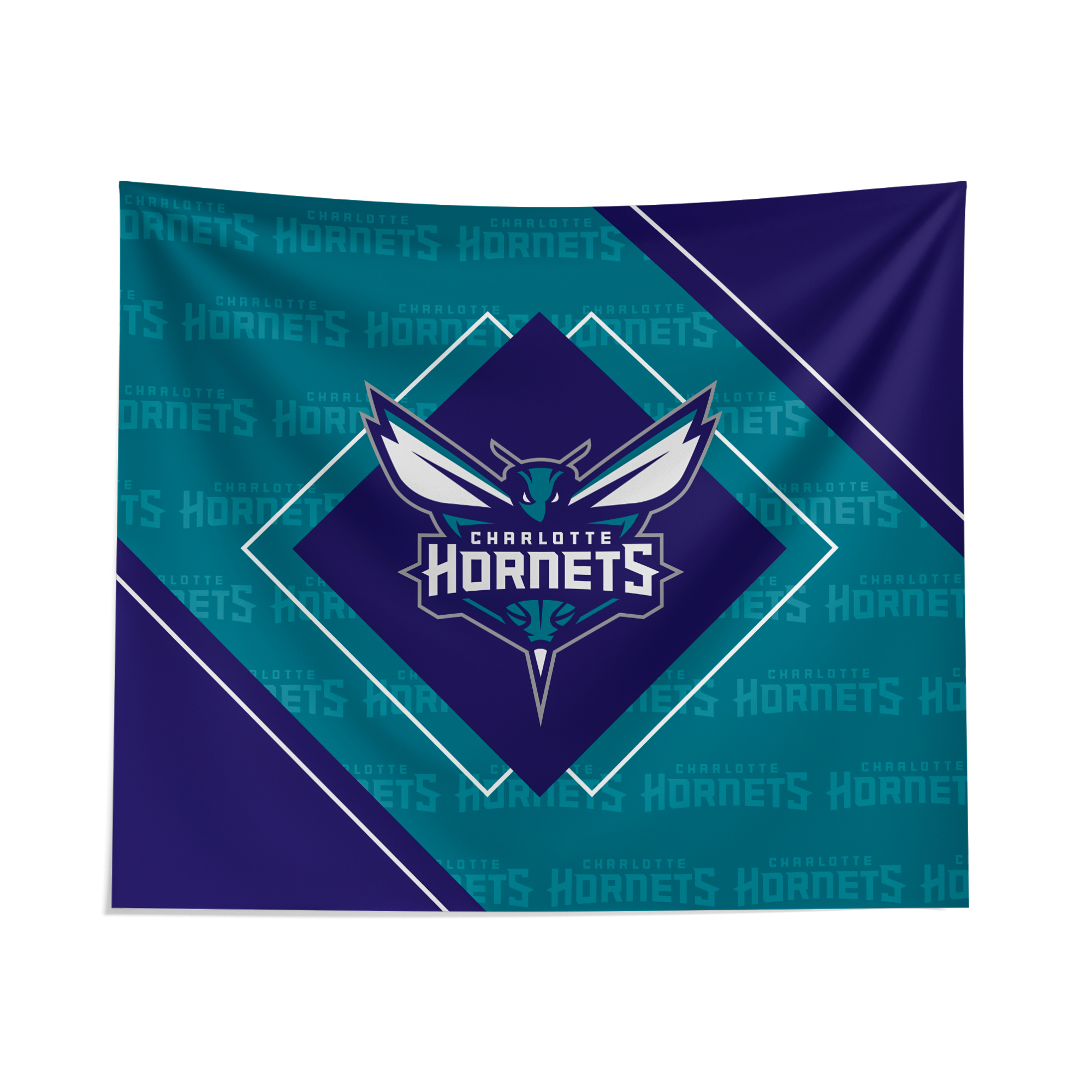 Pegasus Charlotte Hornets 51" x 60" Diamond Boxed Wall Tapestry