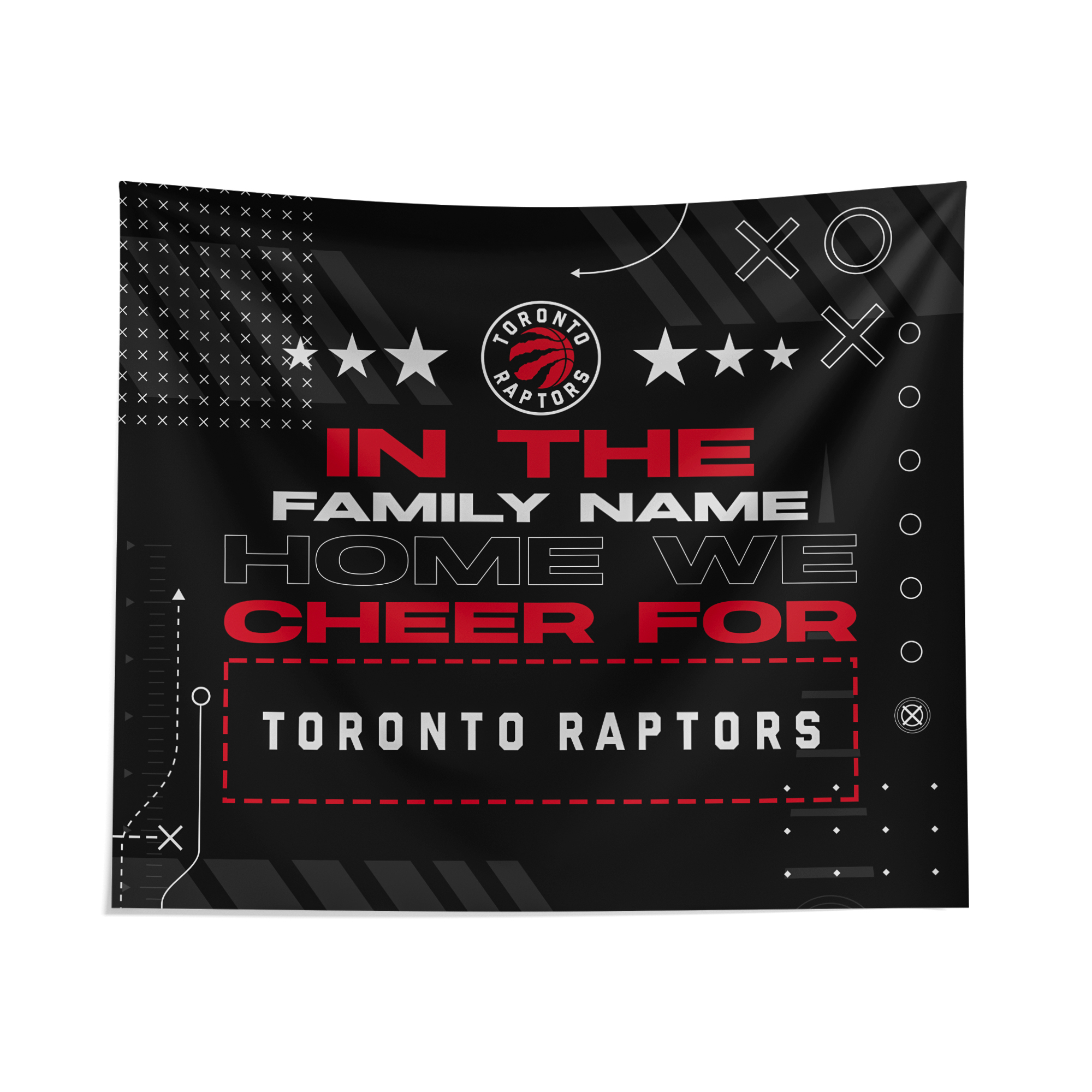 Pegasus Toronto Raptors 51" x 60" We Cheer For Personalized Wall Tapestry