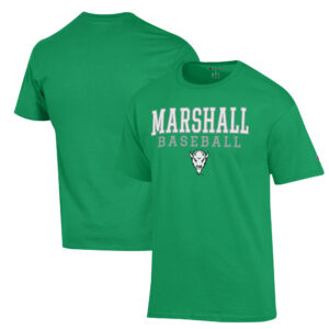 Men's Champion  Kelly Green Marshall Thundering Herd Stack Baseball T-Shirt