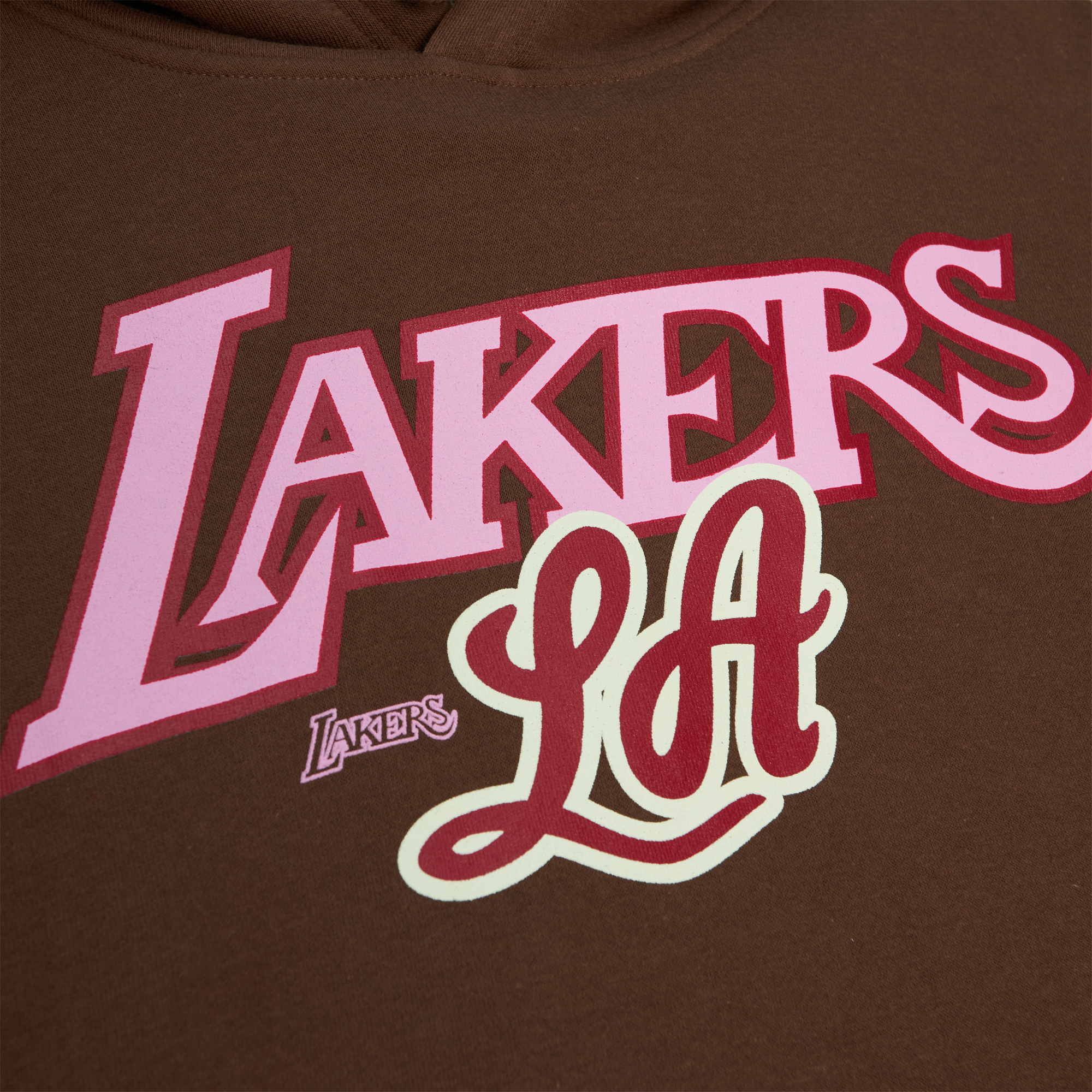 Men's Mitchell & Ness Brown Los Angeles Lakers Hardwood Classics Sugar Bacon Pullover Hoodie - Image 11