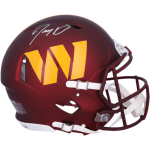 Jayden Daniels Washington Commanders Autographed 2024 NFL Draft First Round Pick Riddell Speed Authentic Helmet