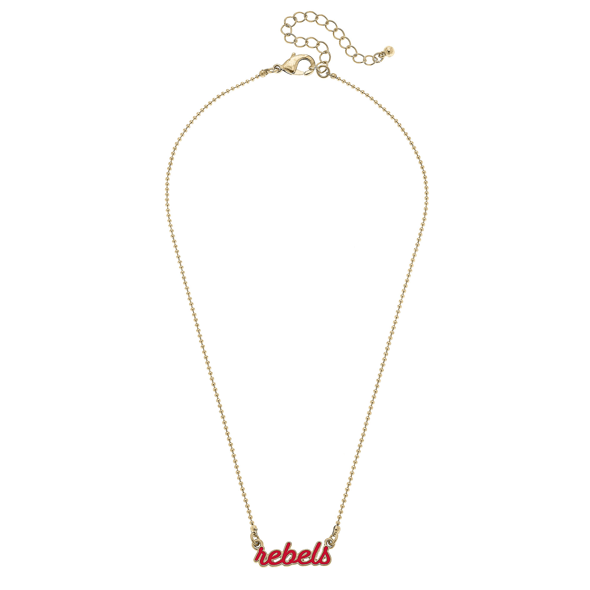 Women's Ole Miss Rebels Enamel Script Necklace - Image 6