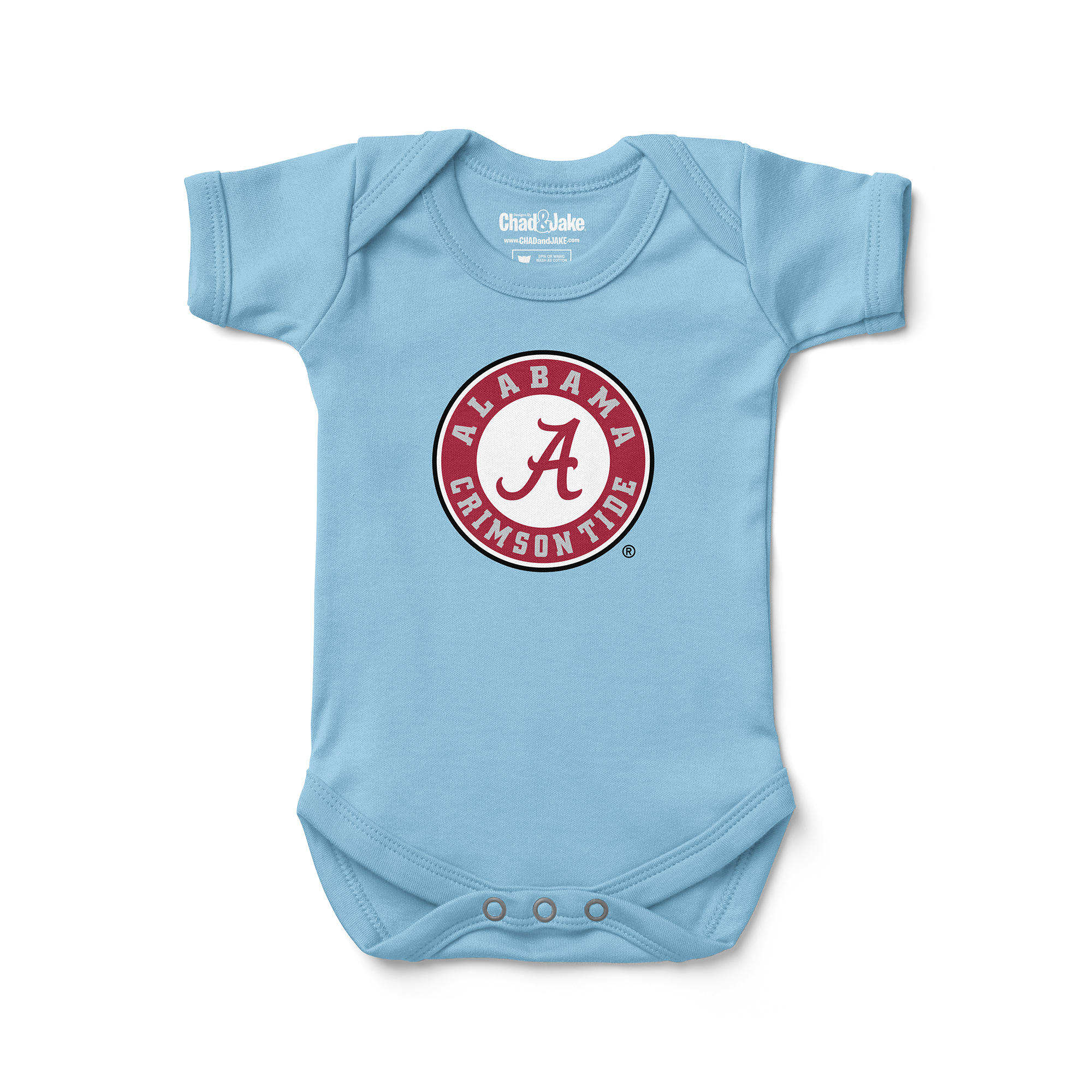 Infant Chad & Jake Light Blue Alabama Crimson Tide Circle Logo Bodysuit