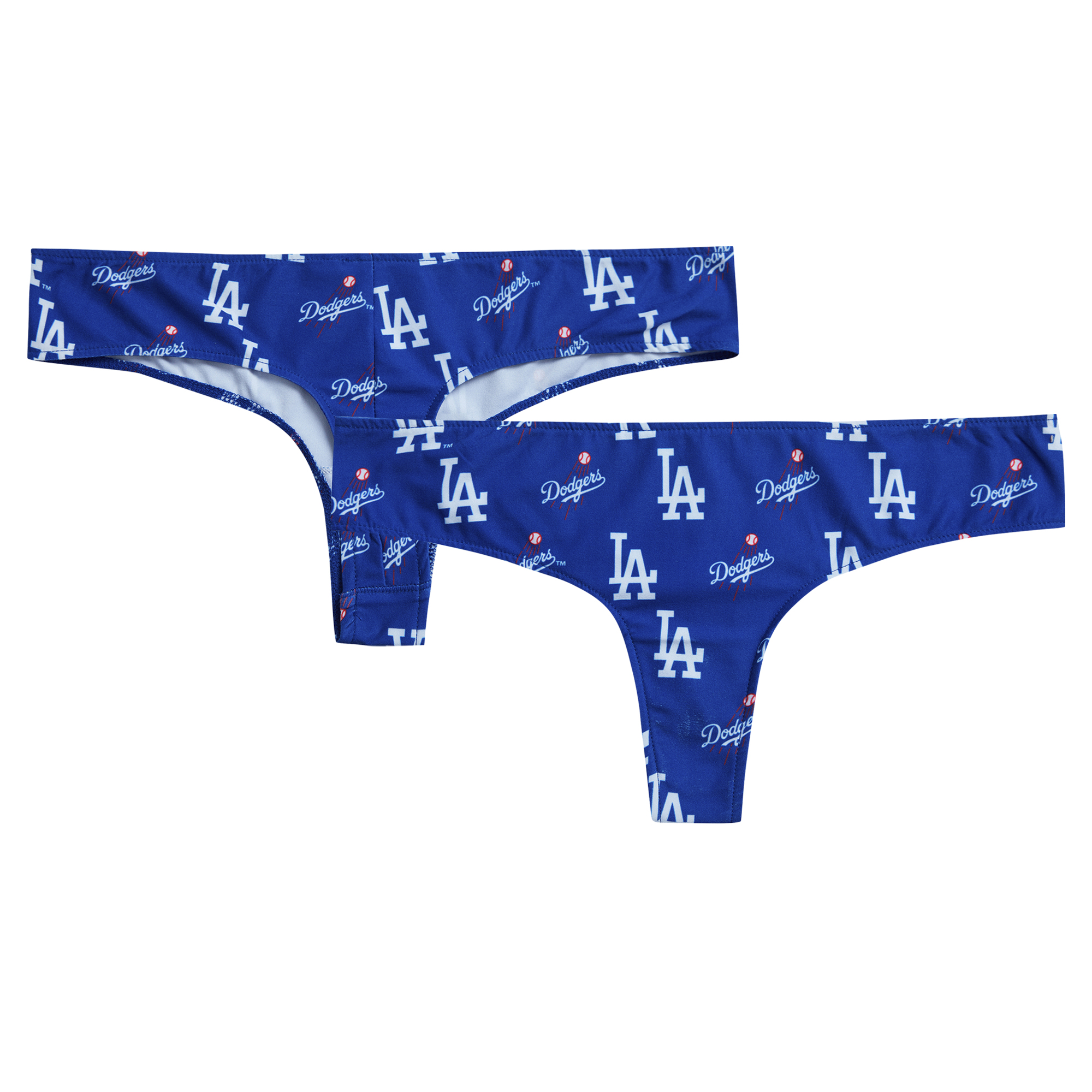 Women's Concepts Sport Royal Los Angeles Dodgers Record Allover Print Knit Thong