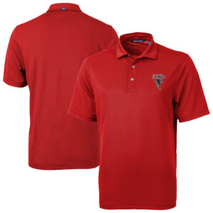 Men's Cutter & Buck  Cardinal Atlanta Falcons  Virtue Eco Pique Recycled Polo