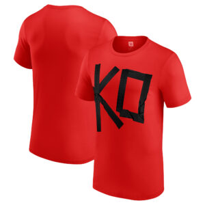 Men's Red Kevin Owens KO Black Tape T-Shirt