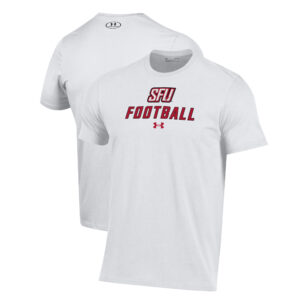 Men's Under Armour White Saint Francis Red Flash Football Performance T-Shirt