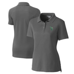 Women's Cutter & Buck Gray Athletics DryTec Advantage Tri-Blend Pique Polo