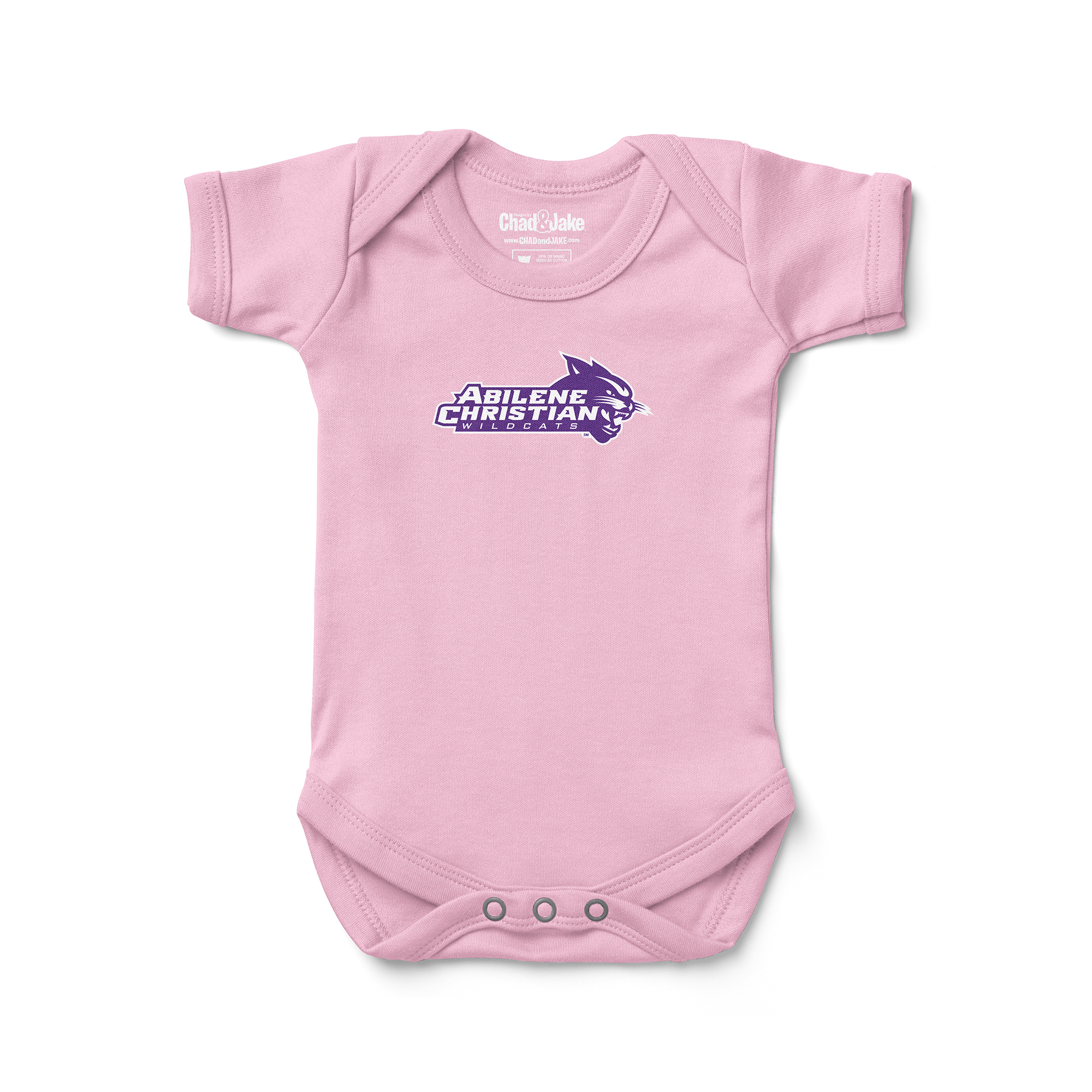 Newborn & Infant Chad & Jake Light Pink Abilene Christian University Wildcats Wordmark Logo Bodysuit