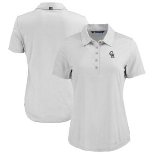 Women's Cutter & Buck  Gray Colorado Rockies Coastline Epic Comfort Eco Recycled Polo