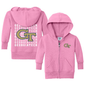 Infant Chad & Jake Pink Georgia Tech Yellow Jackets Retro Full-Zip Hoodie