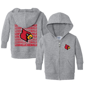Infant Chad & Jake Heather Gray Louisville Cardinals Retro Full-Zip Hoodie