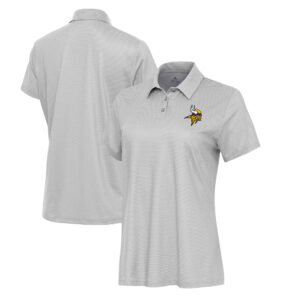 Women's Antigua  White/Gray Minnesota Vikings Rings Polo
