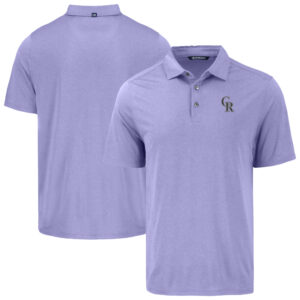 Men's Cutter & Buck Purple Colorado Rockies Coastline Epic Comfort Eco Recycled Polo