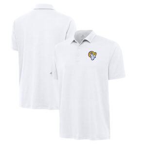 Men's Antigua  White Los Angeles Rams Reprocess Polo