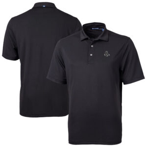 Men's Cutter & Buck Black Boston Red Sox Virtue Eco Pique Recycled Polo
