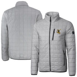 Men's Cutter & Buck  Gray Pittsburgh Steelers Big & Tall Rainier PrimaLoft Eco Insulated Full-Zip Puffer Jacket