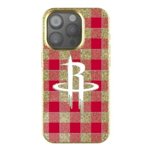 Keyscaper Houston Rockets Plaid Bling iPhone Case